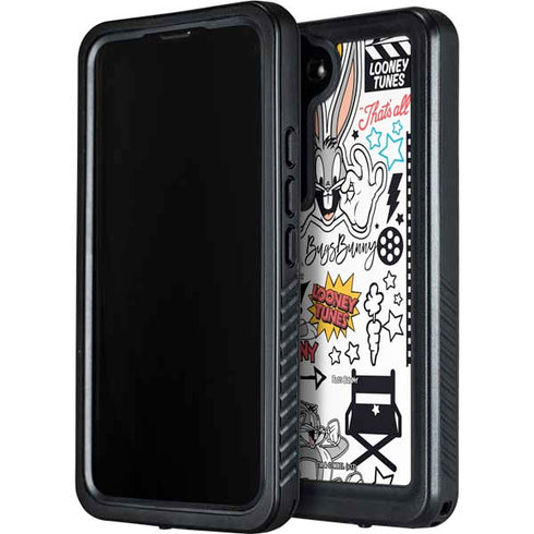 Looney Tunes Bugs Bunny Patches Galaxy S24 Plus Waterproof Case